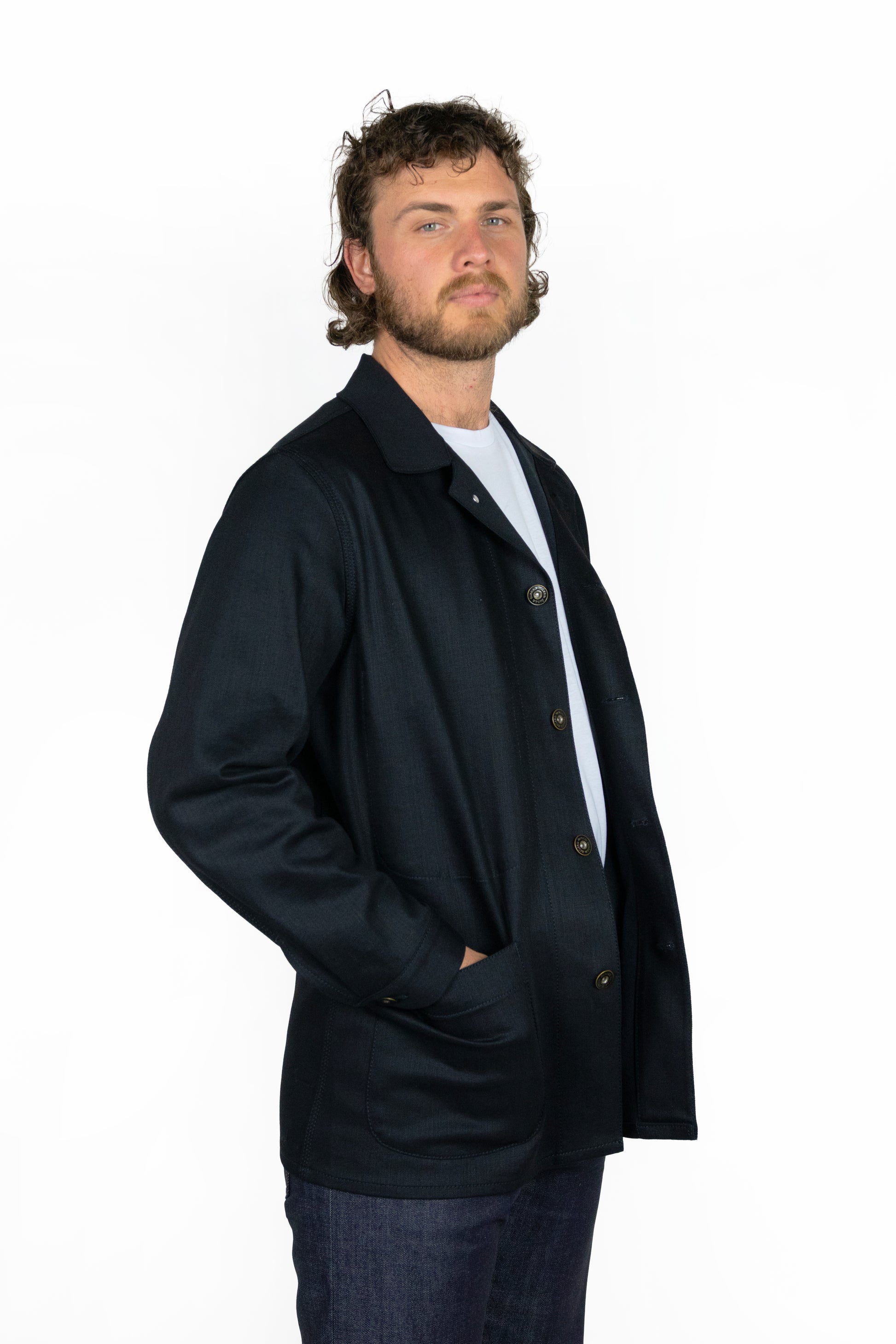 Denim Work Jacket - Black
