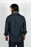 Triple Needle Chambray Work Shirt - Dark Indigo