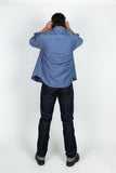 Triple Needle Chambray Work Shirt - Light Indigo