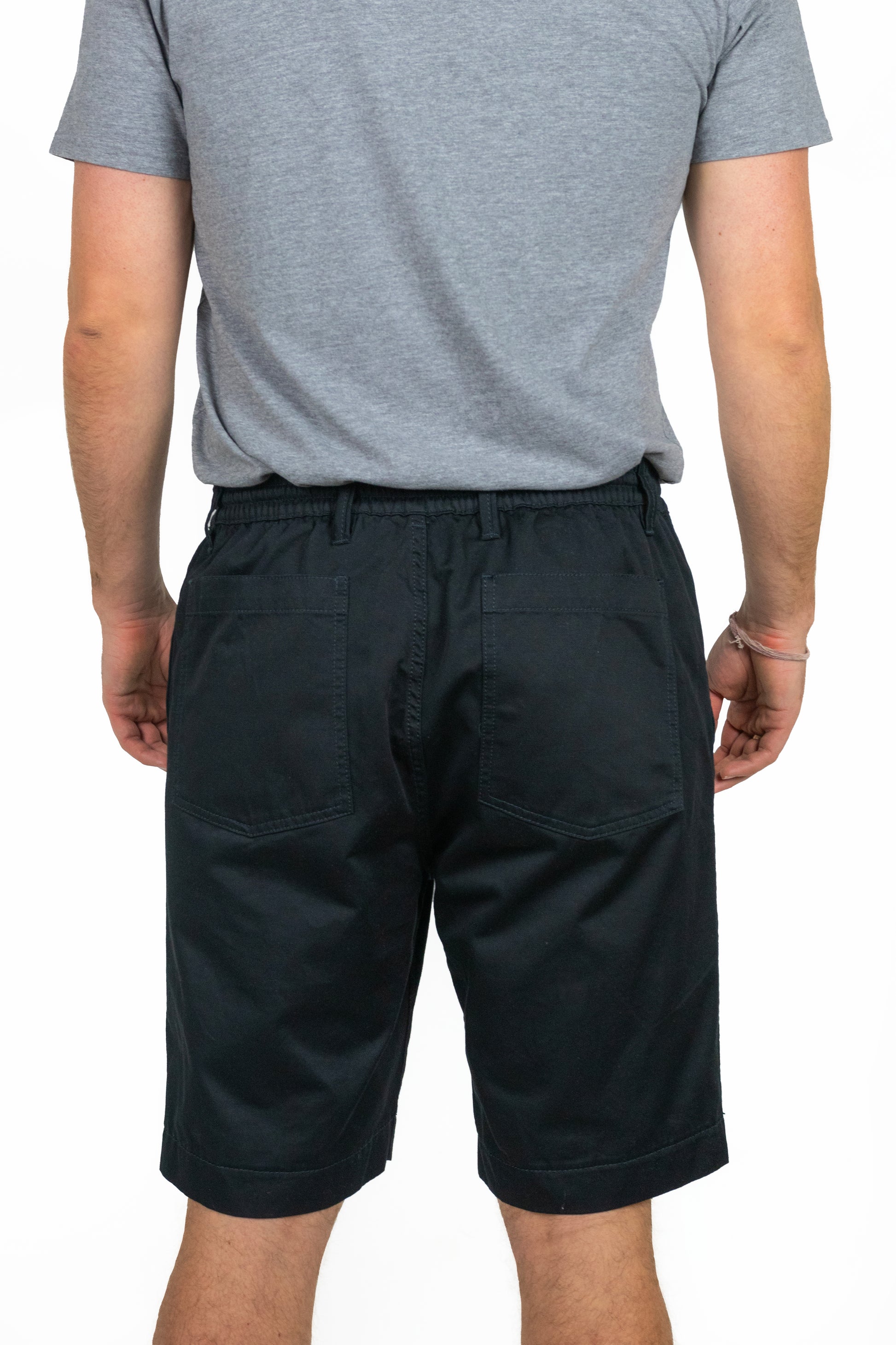 Elasticated Waist Shorts - Peached brushed cotton