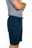 Elasticated Waist Shorts - Peached brushed cotton