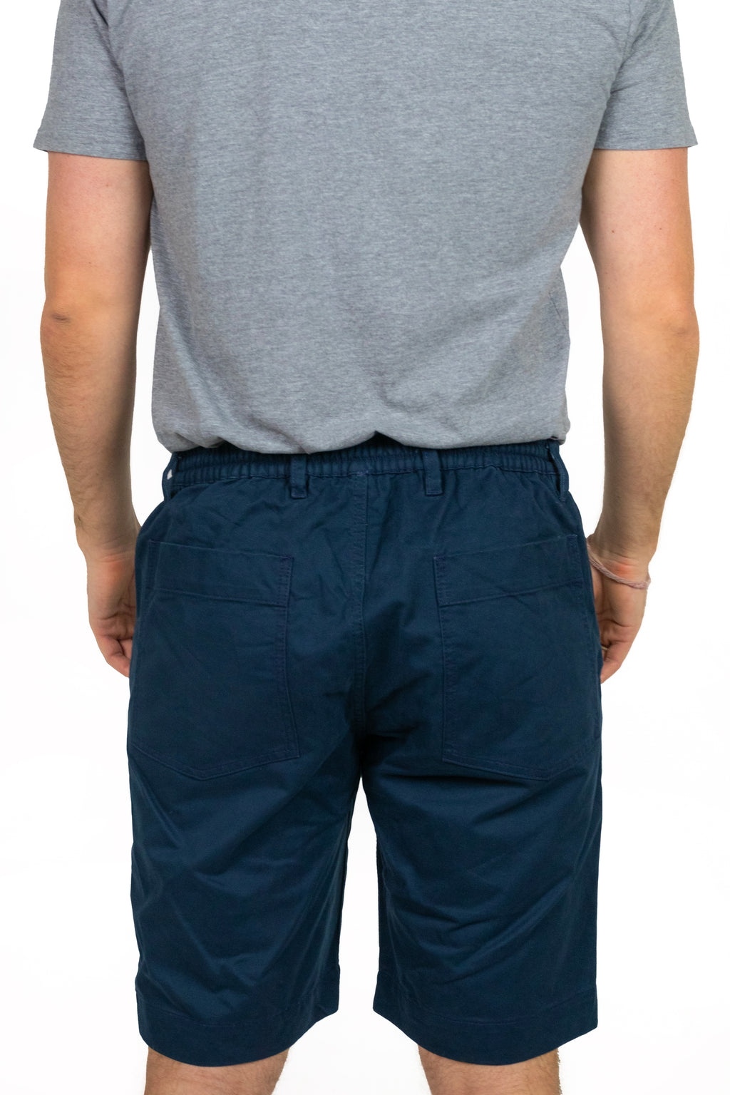 Elasticated Waist Shorts - Peached brushed cotton