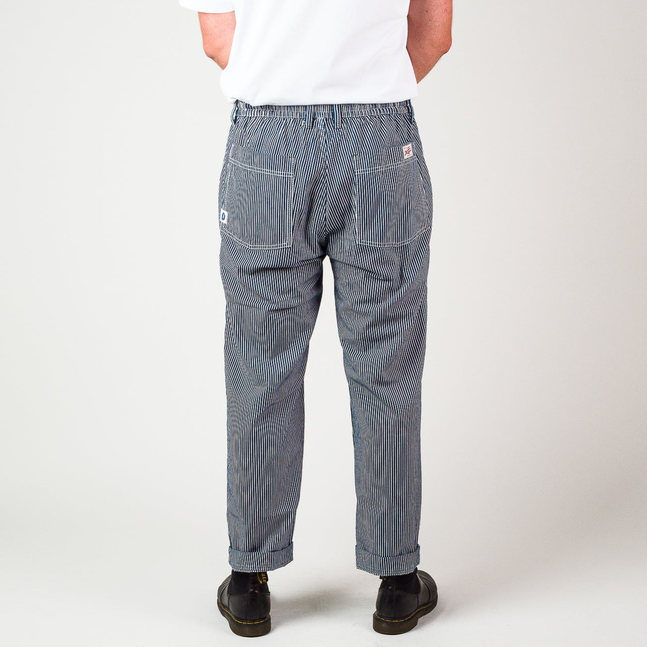 Elasticated Waist Pant -  Hickory stripe cotton
