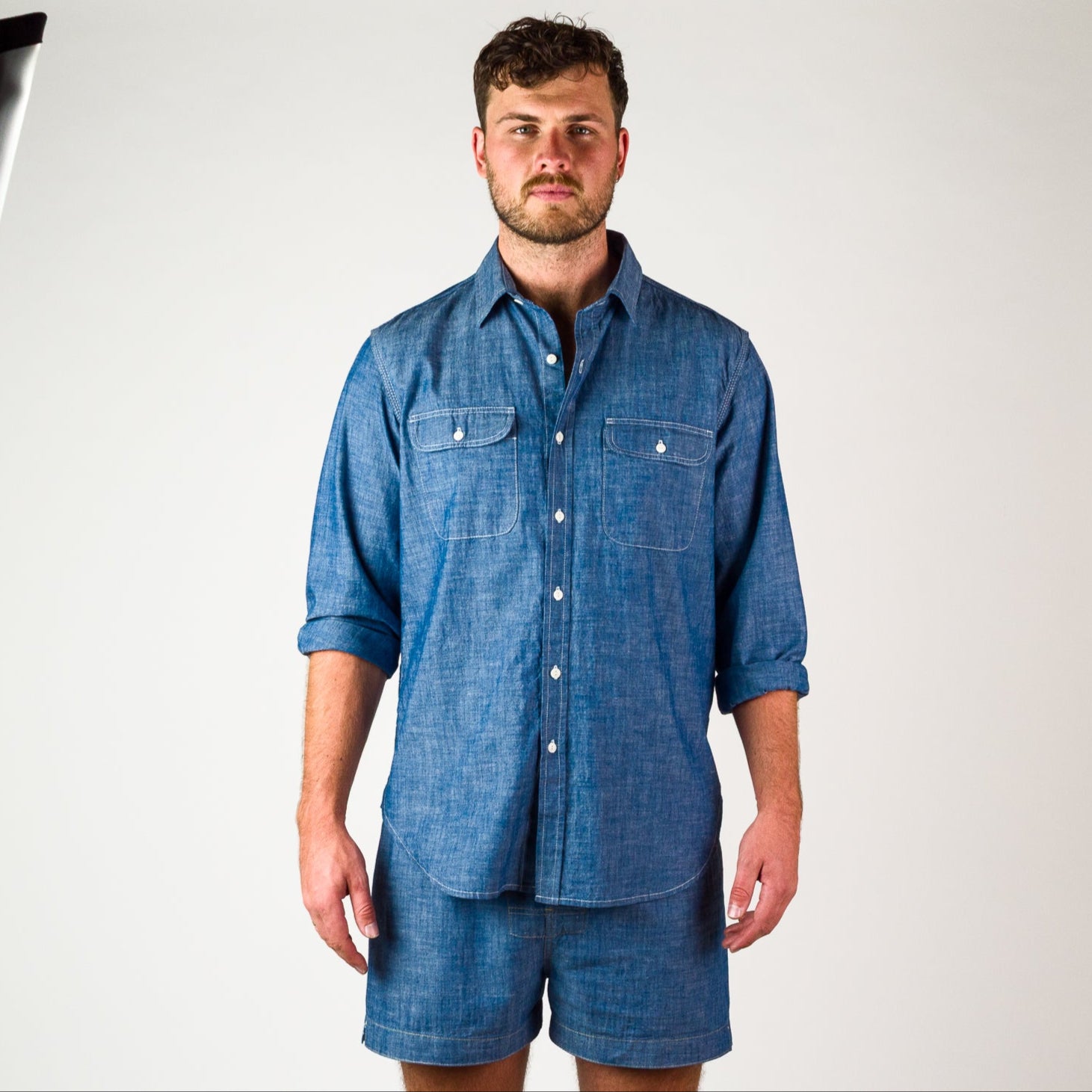Chambray Boxer shorts - Light Indigo