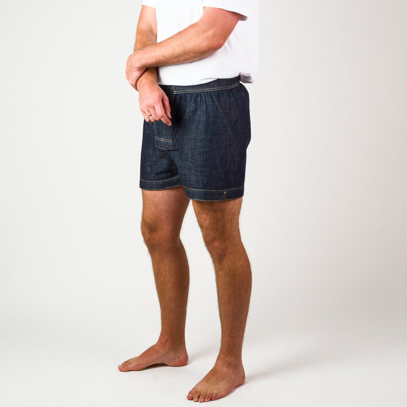 Chambray Boxer shorts - Dark Indigo