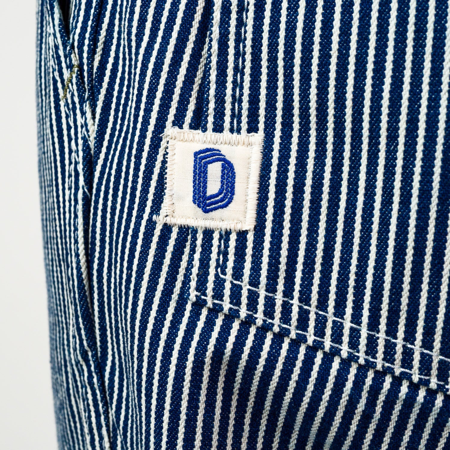 Elasticated Waist Pant -  Hickory stripe cotton