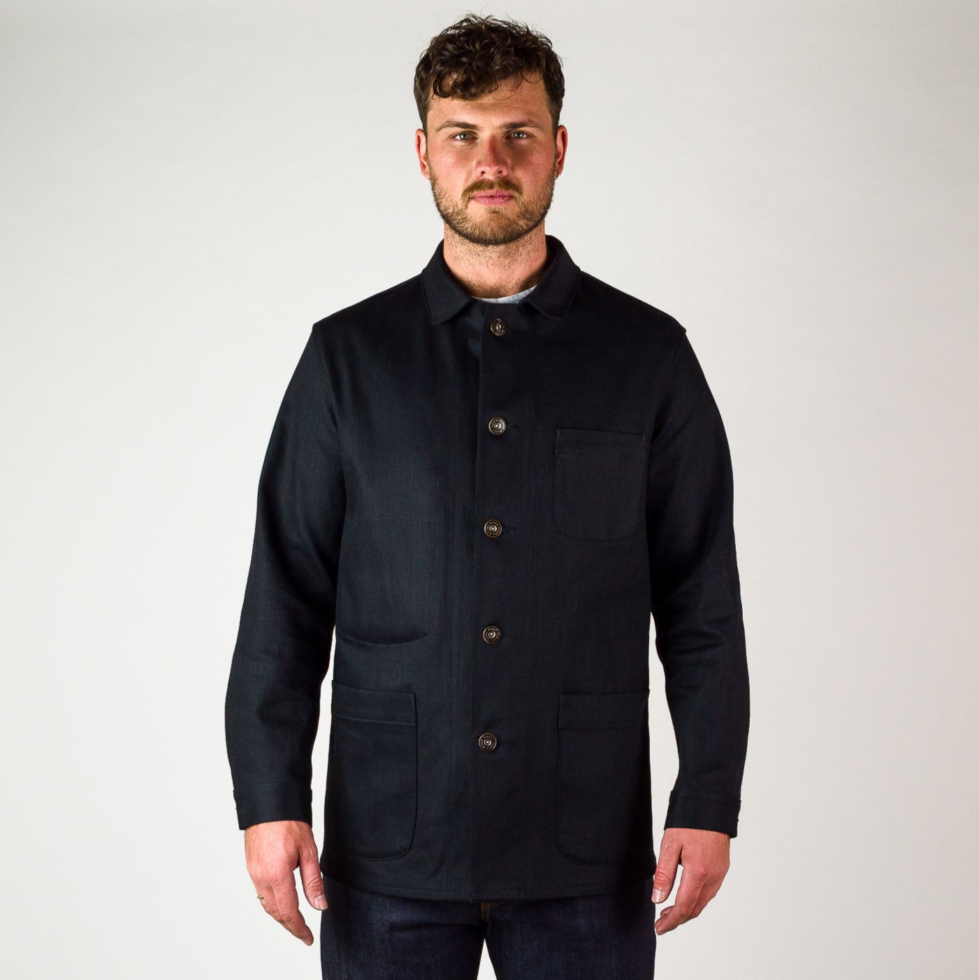 Denim Work Jacket - Black
