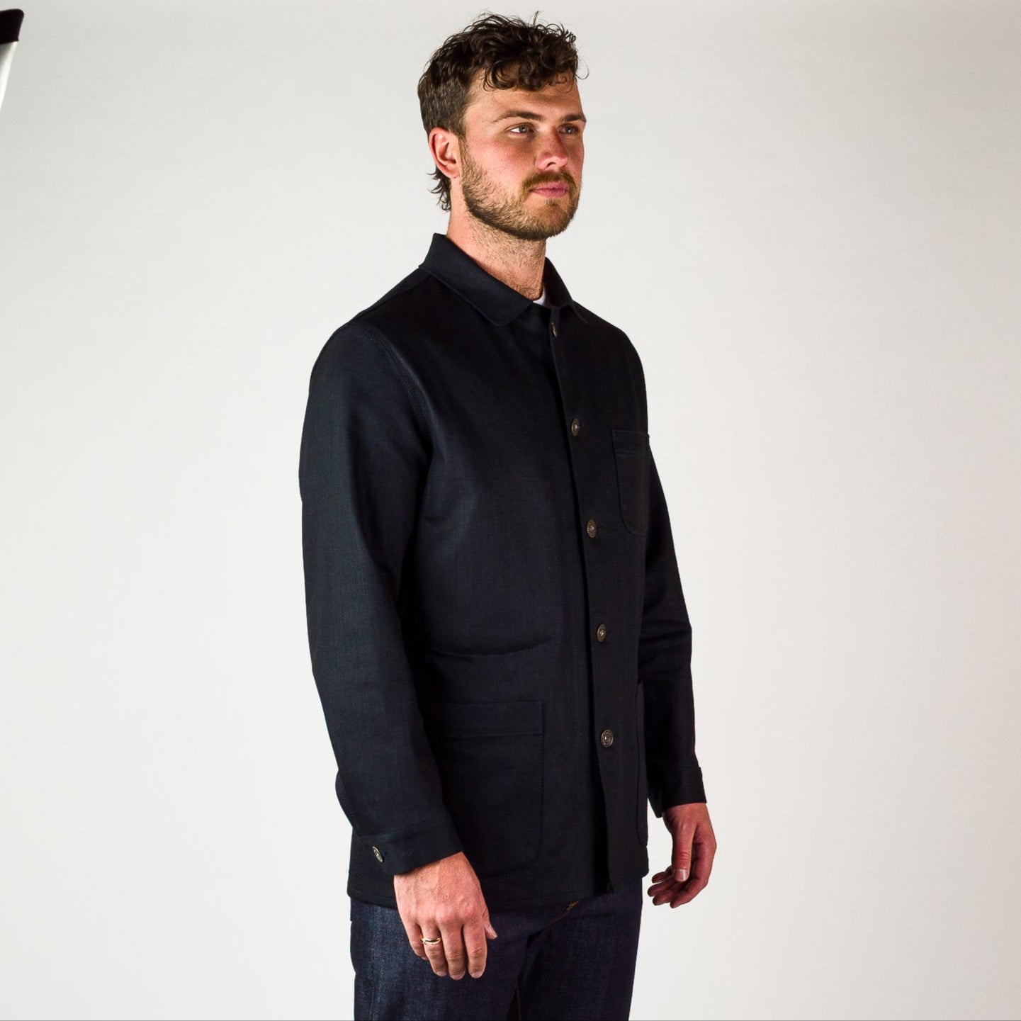 Denim Work Jacket - Black