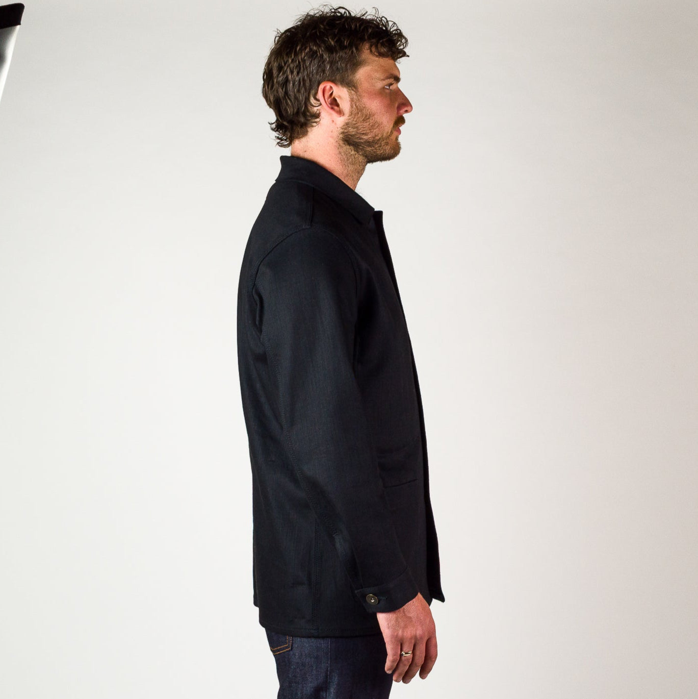 Denim Work Jacket - Black