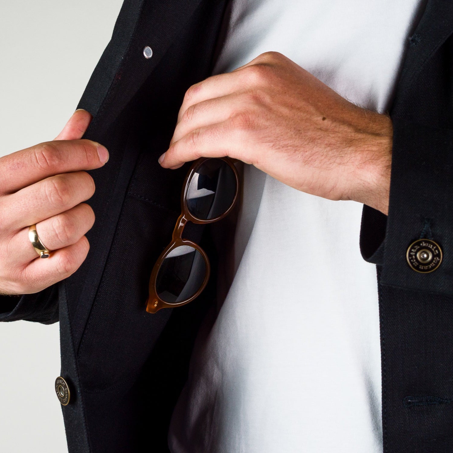 Denim Work Jacket - Black