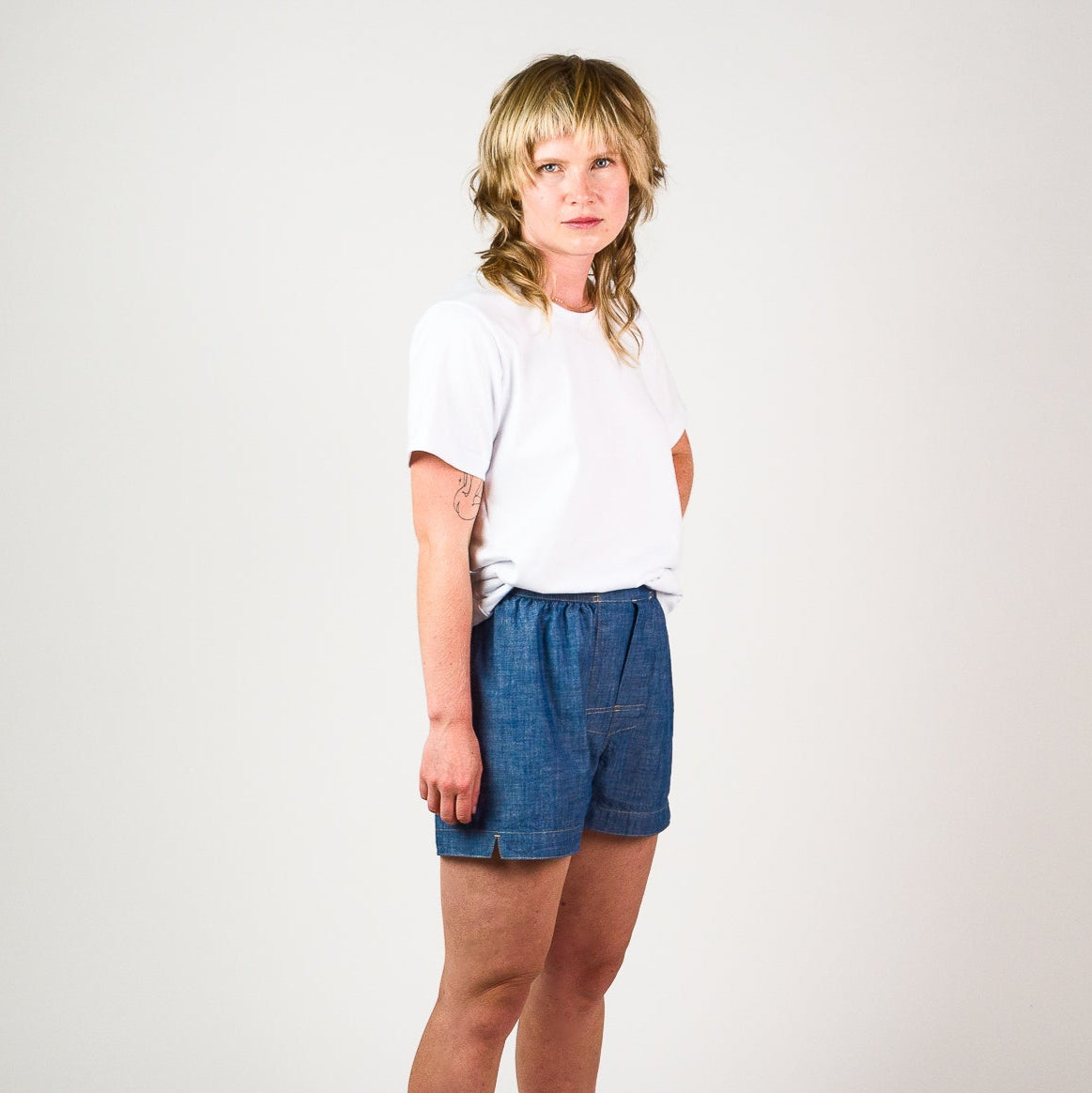 Chambray Boxer shorts - Light Indigo