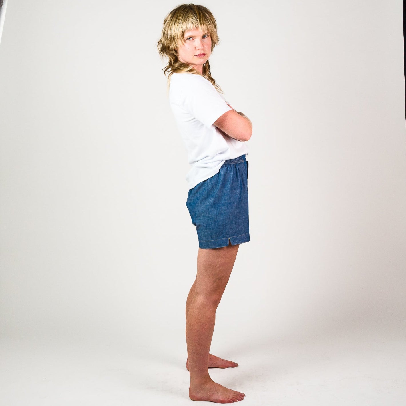 Chambray Boxer shorts - Light Indigo
