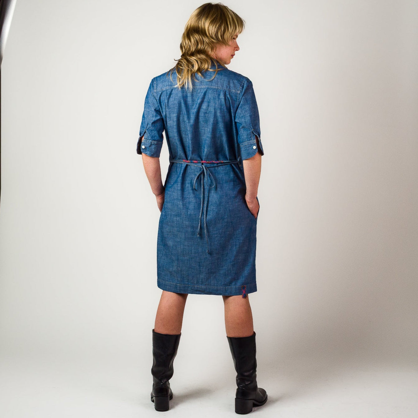 Womens Chambray Dress - Light Indigo