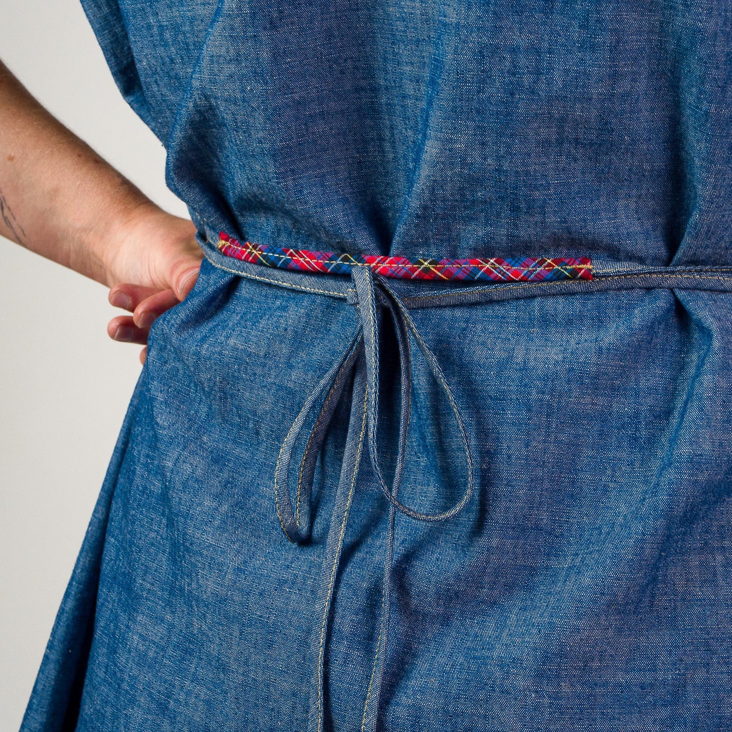 Womens Chambray Dress - Light Indigo