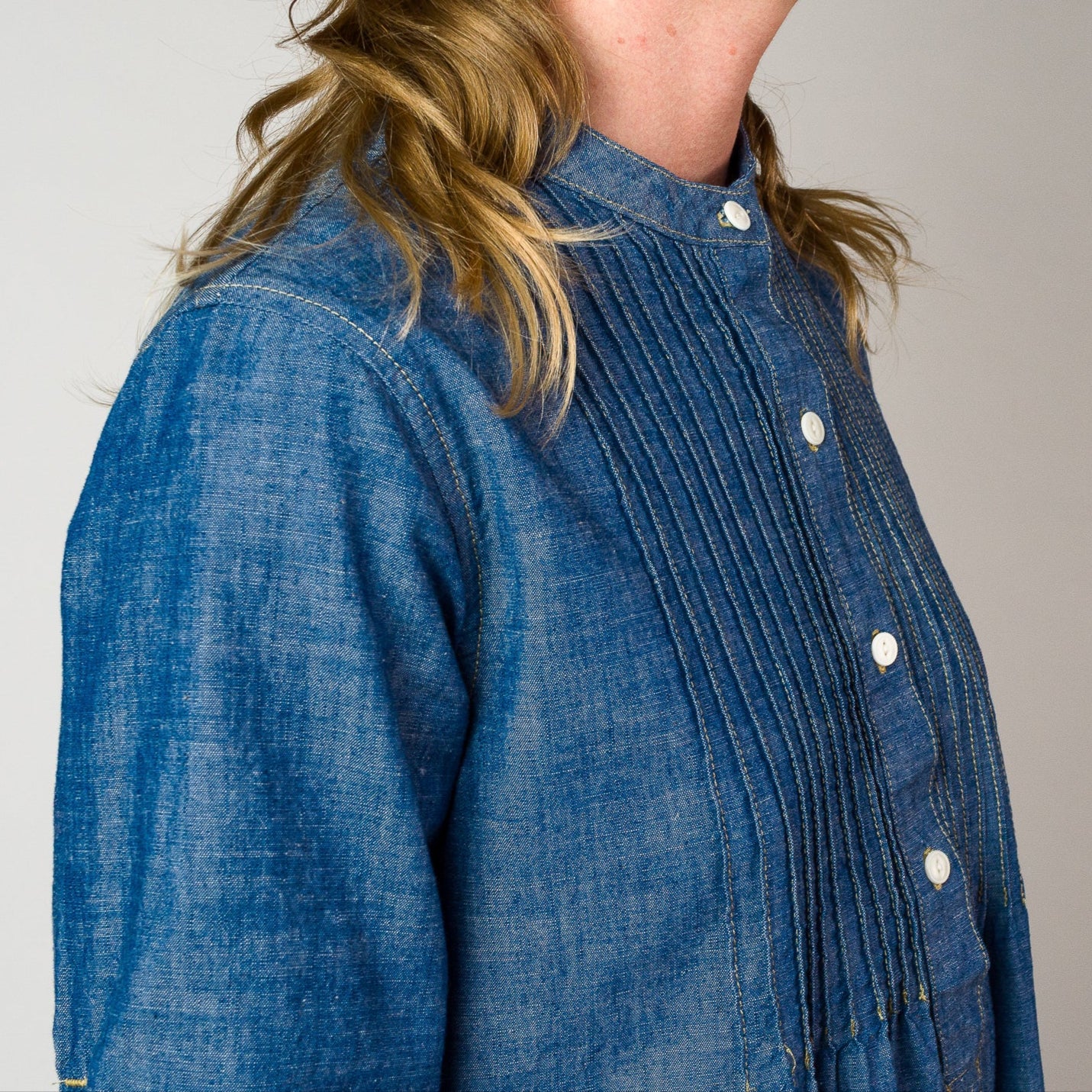 Womens Chambray Dress - Light Indigo